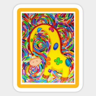 Colorful Giraffe Sticker